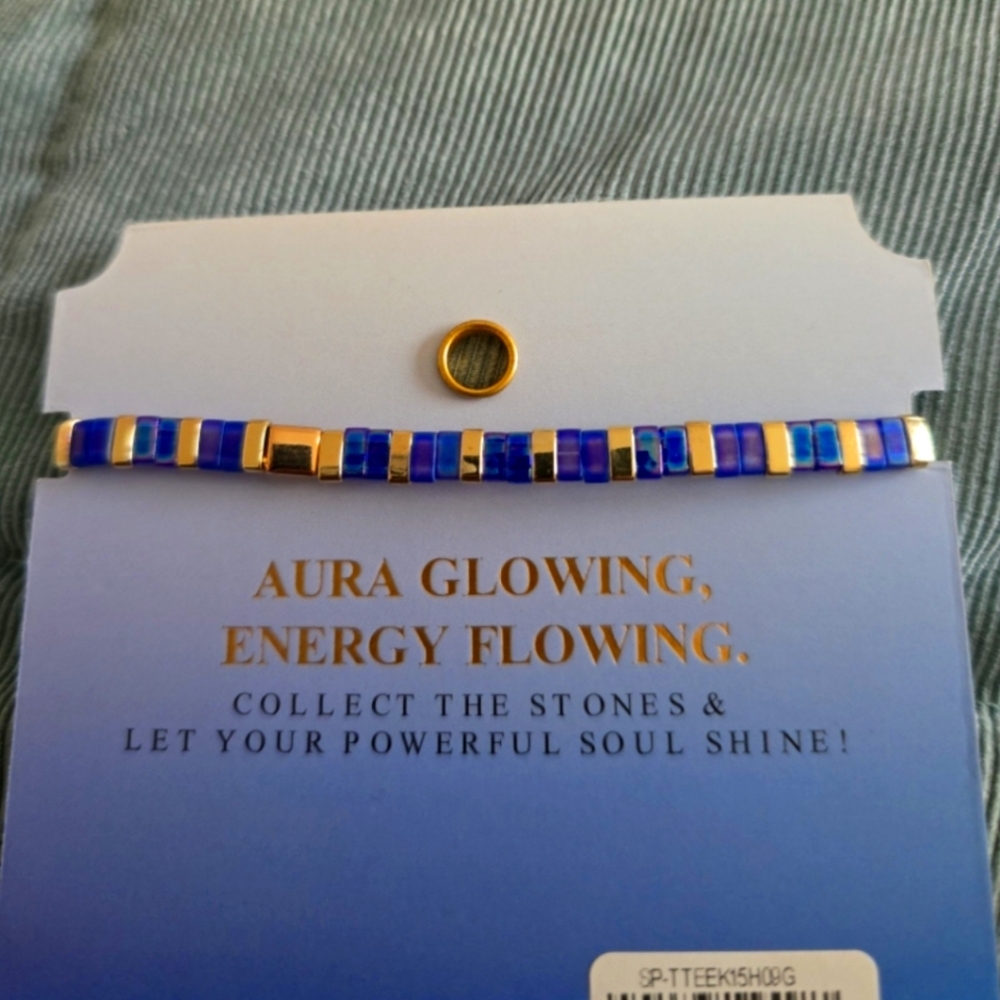 SKYLAR PAIGE SAPPHIRE BRACELET TRUTH WISDOM FORTUNE ENERGY AURA GLOWING NEW